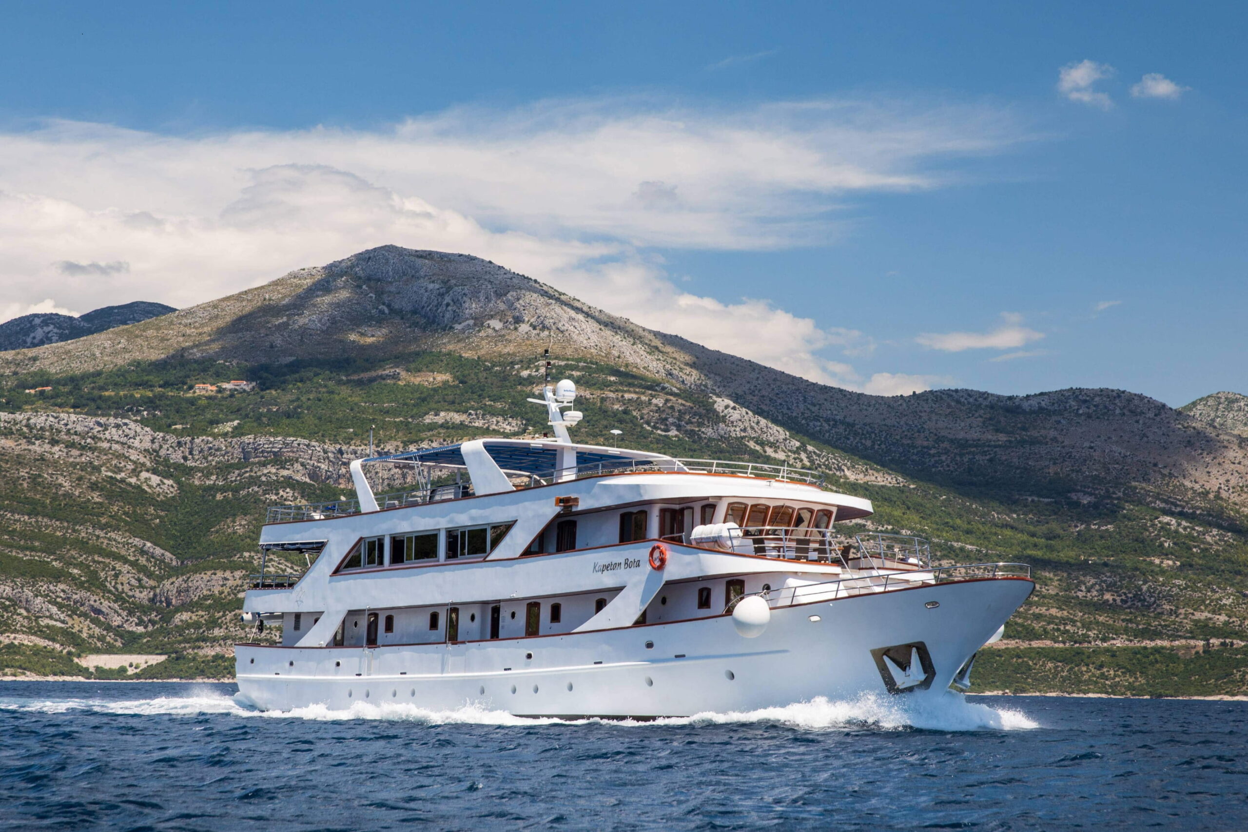 MS Captain Bota cruising the Adriatic coastline