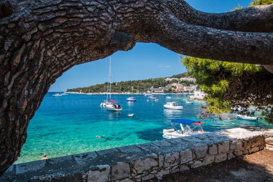 The blue waters of Hvar
