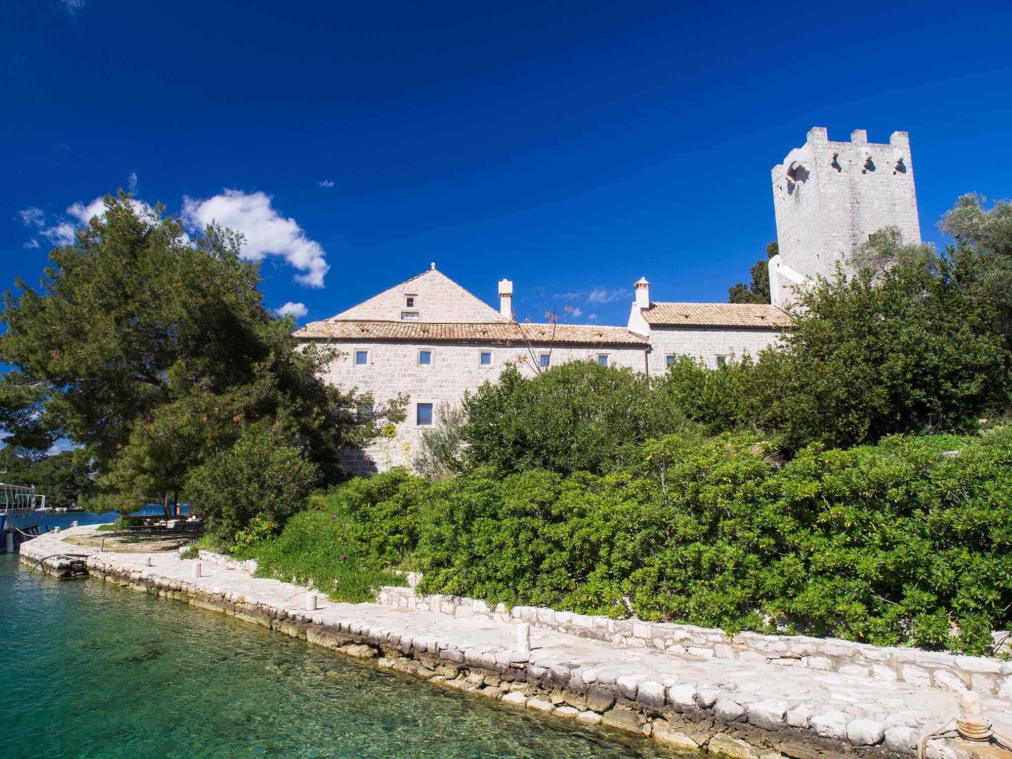 The Church and Benedictine Monastery on St Mary's island, Mljet National Park, Croatia