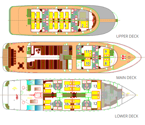 MS Spalato Deck Plan