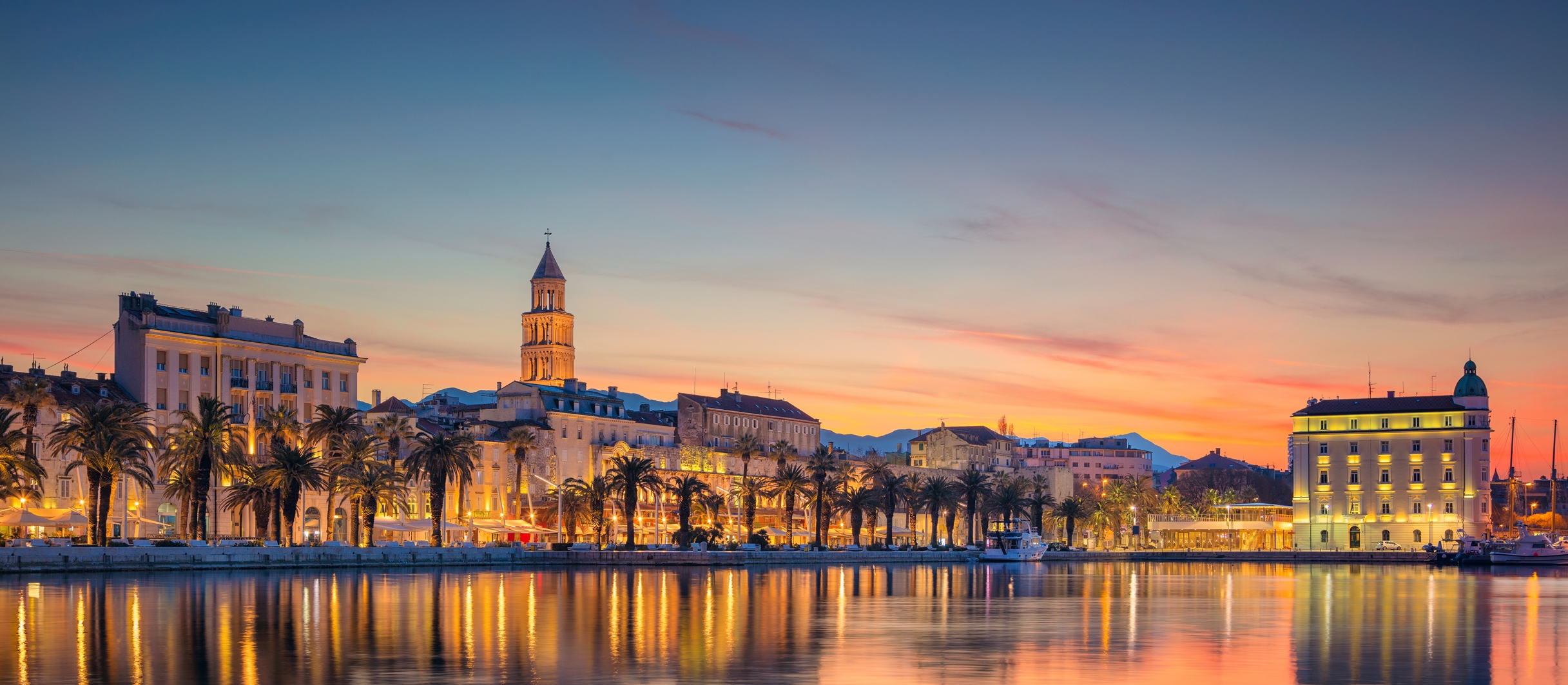 Split Waterfront at Dusk