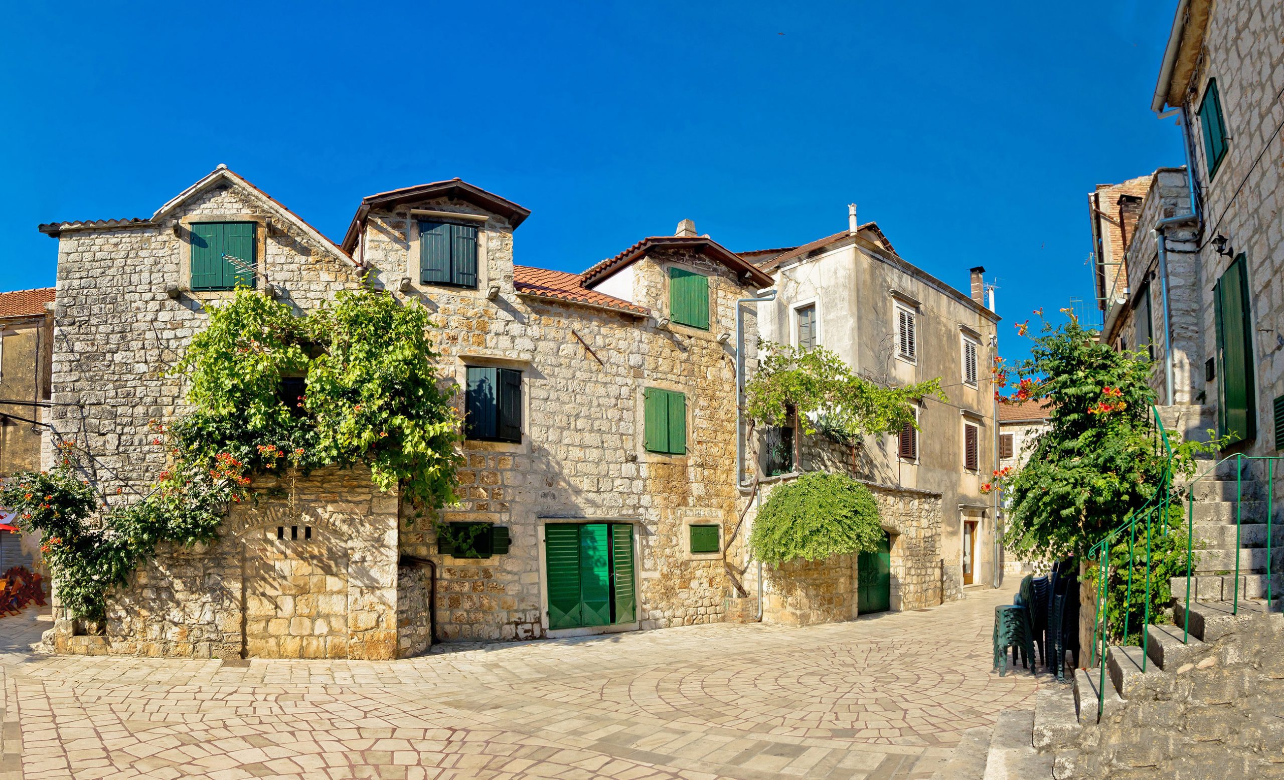 The stone buildings in Stari Grad, Hvar, Croatia