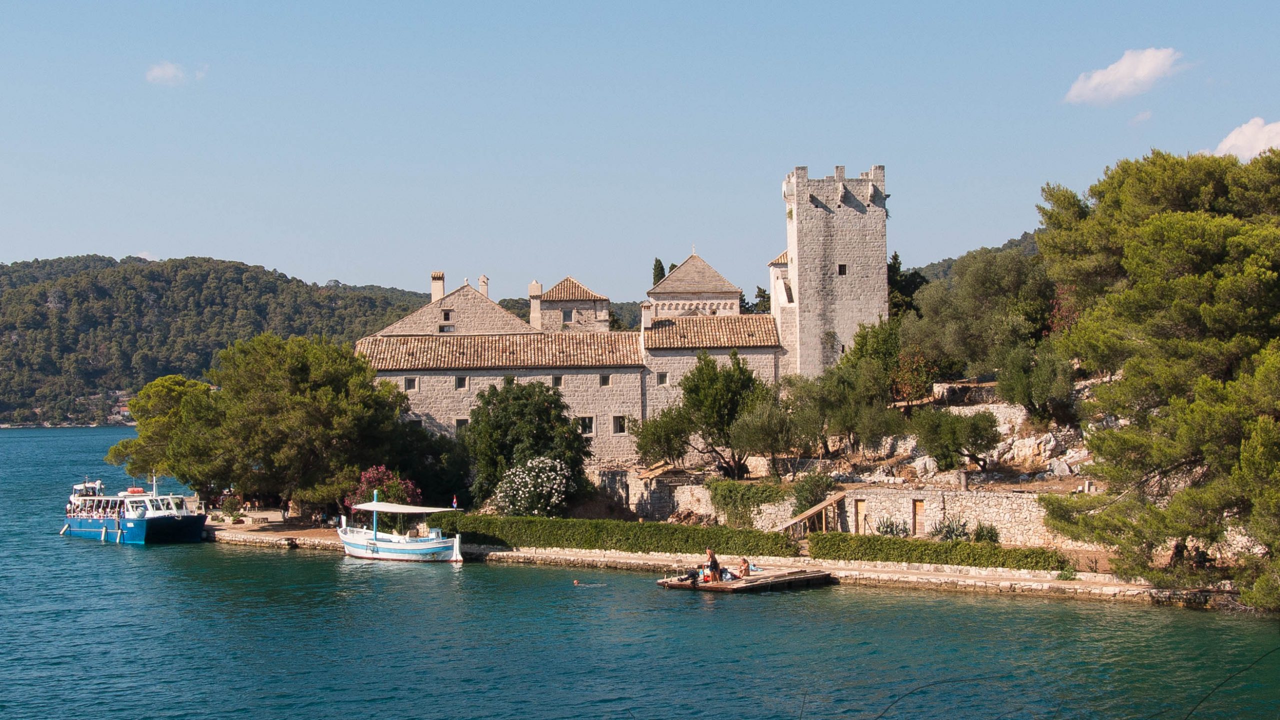 The Church and Benedictine Monastery on St Mary's island, Mljet National Park, Croatia