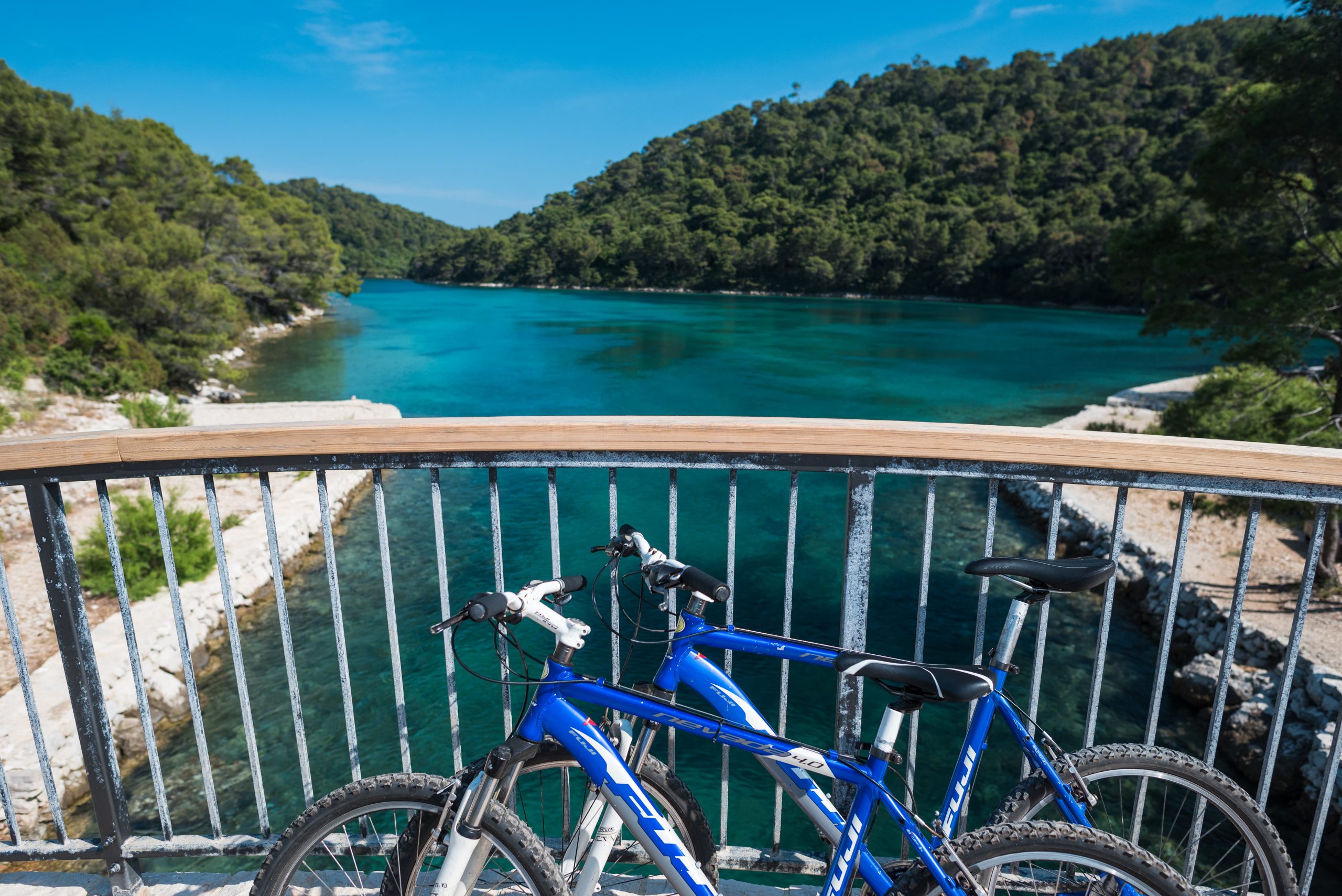 Hire a bike and ride through Mljet National Park,Croatia