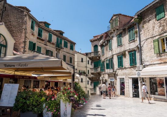 Split's Old Town, where you'll find a modern city built amongst impressive ancient ruins.