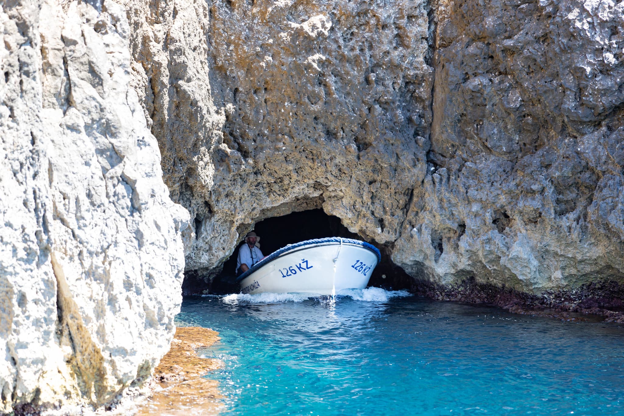 Bisevo blue cave Croatia