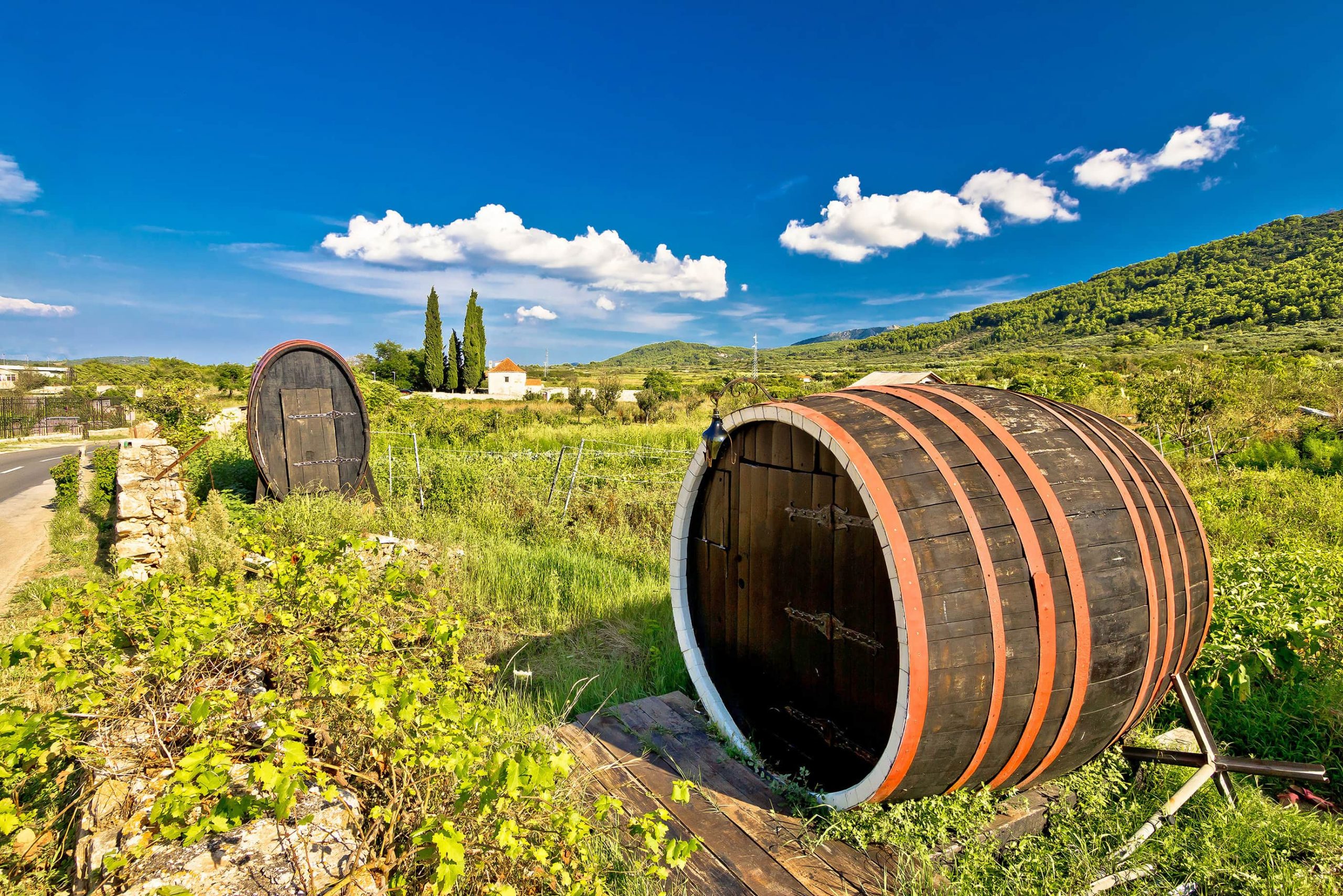 Scenic landscape along the Stari Grad Plain, a UNESCO world heritage site on the island of Hvar.