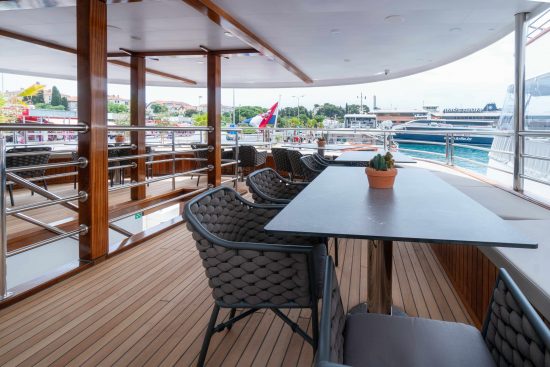 Relax and take in the view from the sun deck area on onboard MS Adriatic Sky