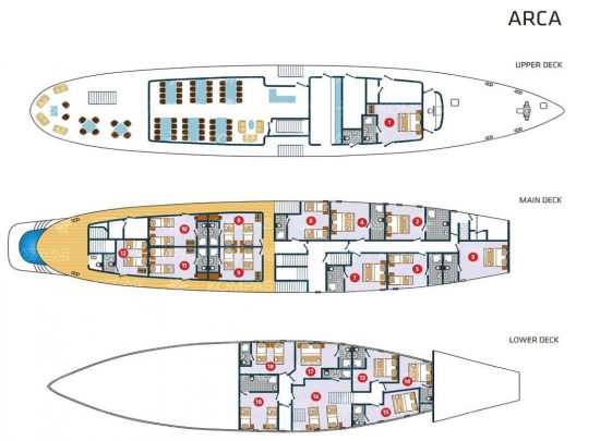 MS Arca deck plan