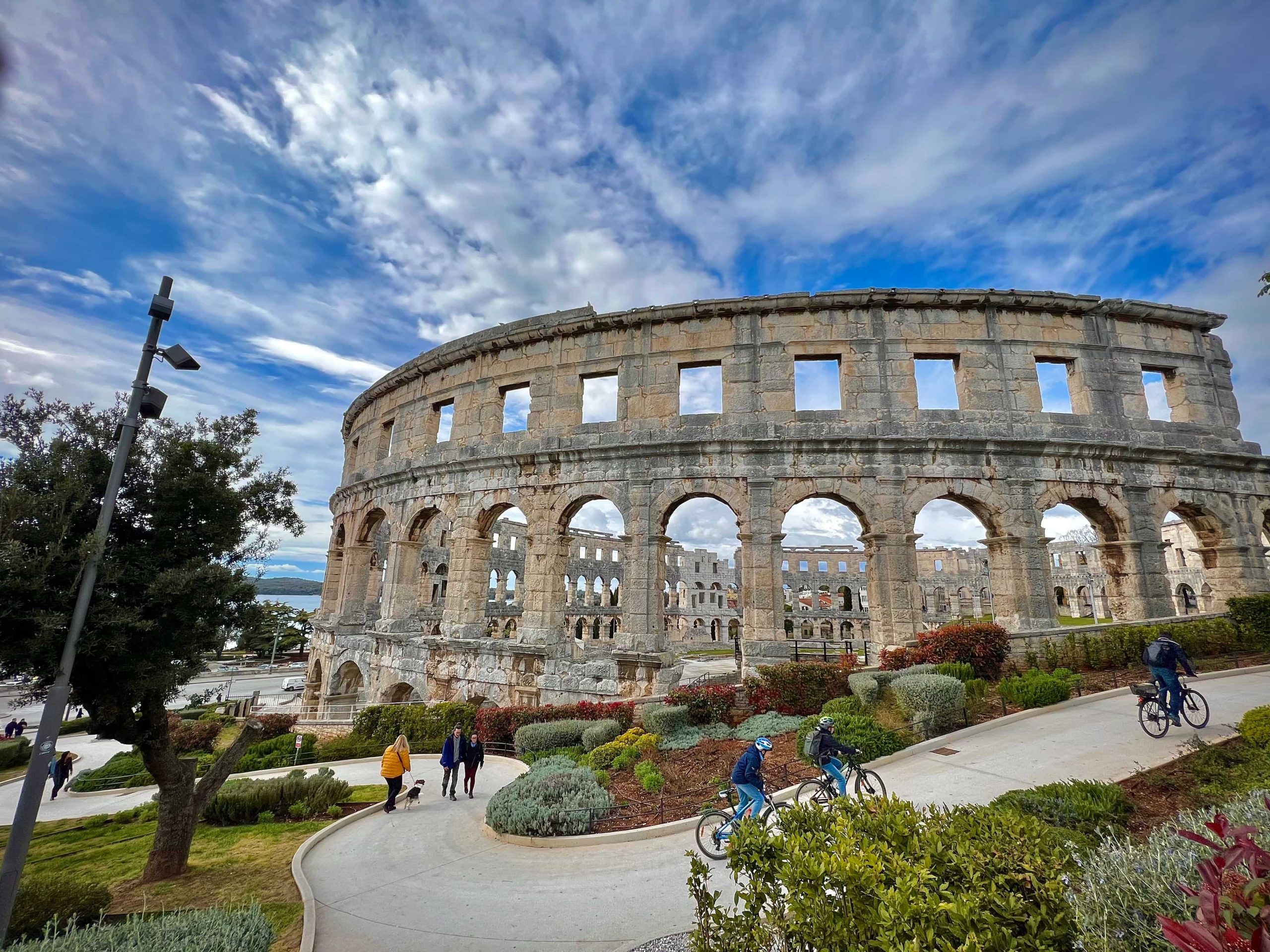 Pula Arena in Croatia is the only remaining Roman amphitheatre to still have four side towers entirely preserved. Photo: James Qualtrough.