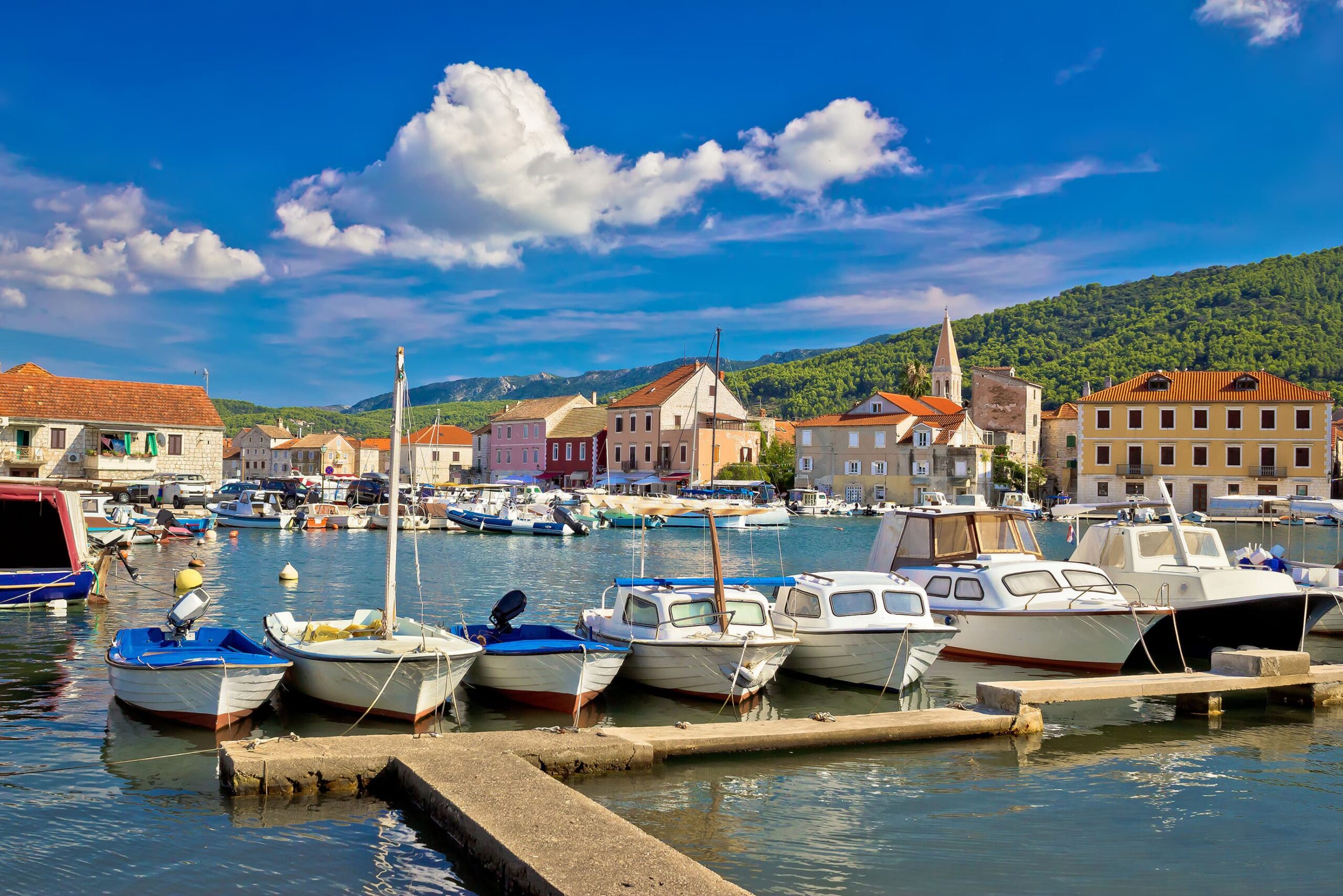 The ancient port town of Stari Grad on Hvar Island.