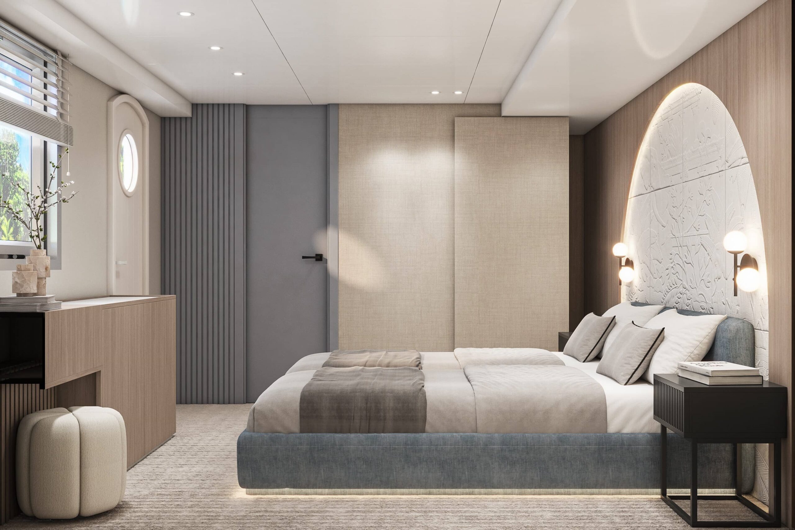 MS Prestige main cabin side view (rendered image of refurbishment for 2025)