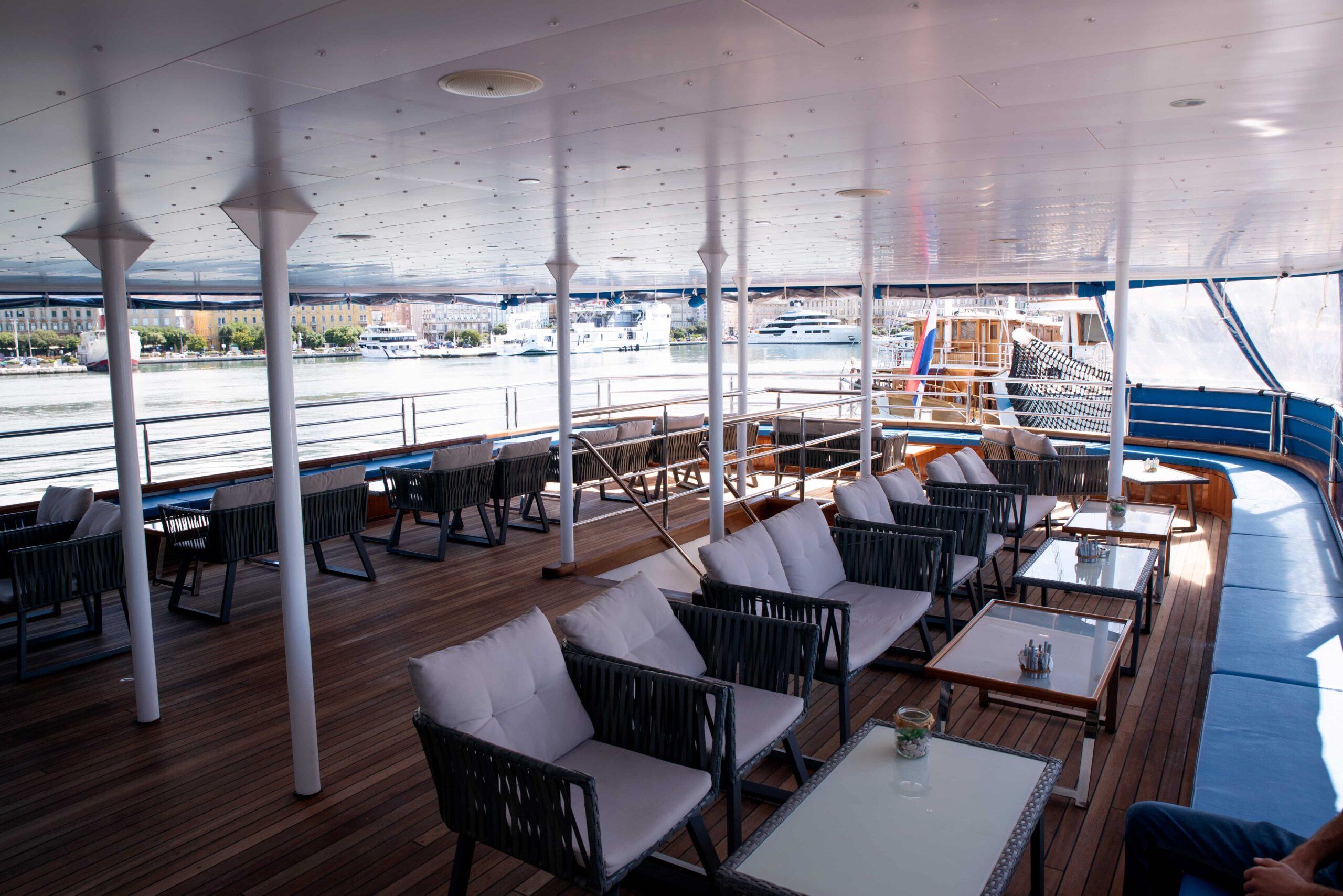 Outdoor Lounge area onboard MS Alpha